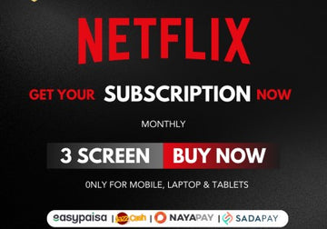 3 Screens Netflix Subscription